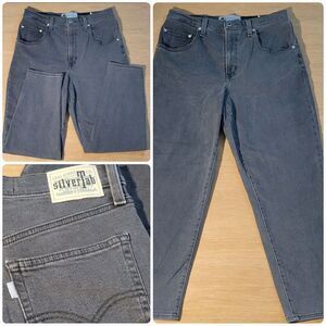 Silver Tab Levis Jeans Size 30x26 Dark Gray Mom's Jean's High Rise Jean's